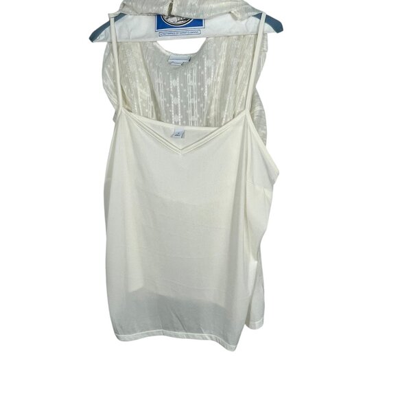 NWT Liz Claiborne Ivory Textured Semi‑Sheer Blouse – Long Sleeve, Plus Size 1X - Picture 12 of 16